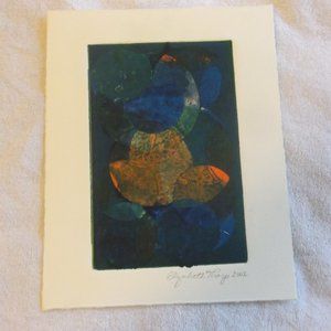Abstract Fine Art Monoprint Handprinted Wall Art